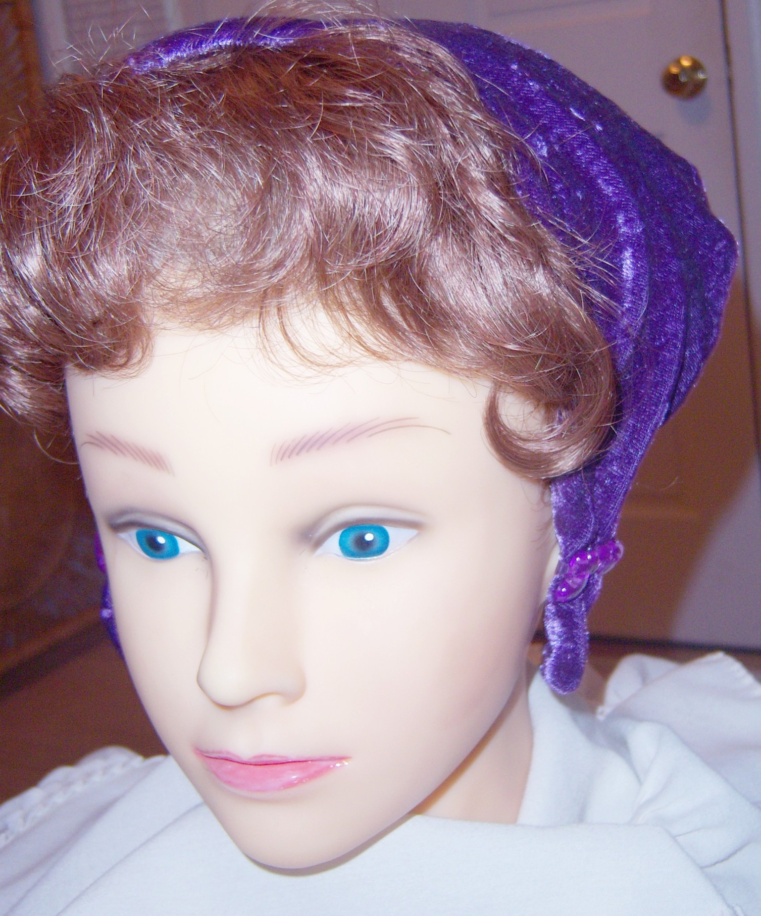 Girl's Purple Velour Hat